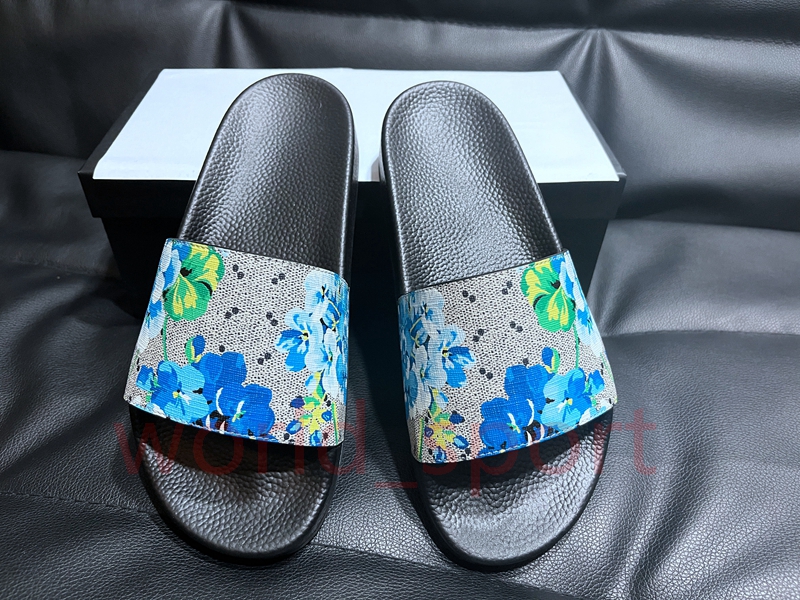 

Designer Men Women Slippers Rubber Slides Sandal Flat Bloom Strawberry Tiger Bee Green Red White Web Fashion Shoes Beach Flip Flops Flower p, 20