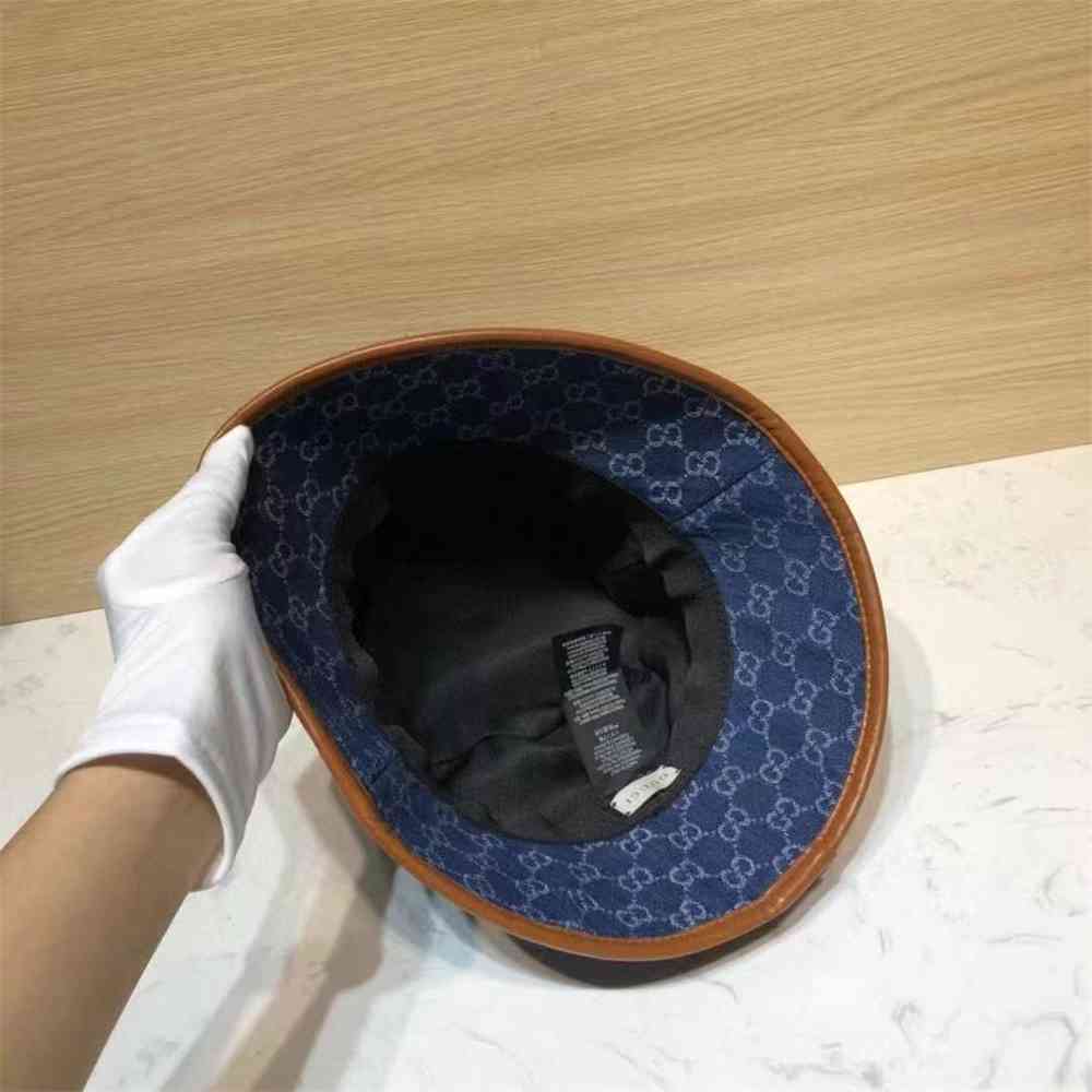 

Outlet Spring summer double-G basin with binding fisherman's cap for men and women, Blue;gray