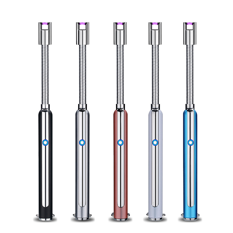

Electric Lighter USB Rechargeable Lighter New Over 1000 Times Spark per Charge Safety Switch Outdoor Windproof Flexible Neck BBQ Free DHL