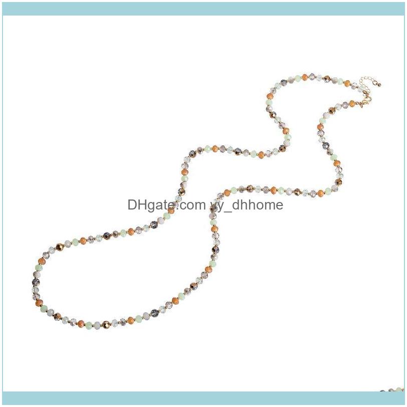 

Chains Necklaces & Pendants Jewelrychains Bohemian Long Strand Necklace Mixed Colorful Crystal Beaded Sweater Jewelry Women Gift Drop Delive