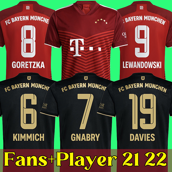 

21 22 Bayern Munich soccer jerseys LEWANDOWSKI SANE 2021 2022 bayern Muchen football shirt HERNANDEZ GORETZKA GNABRY camisa de futebol top thailand men kids kits