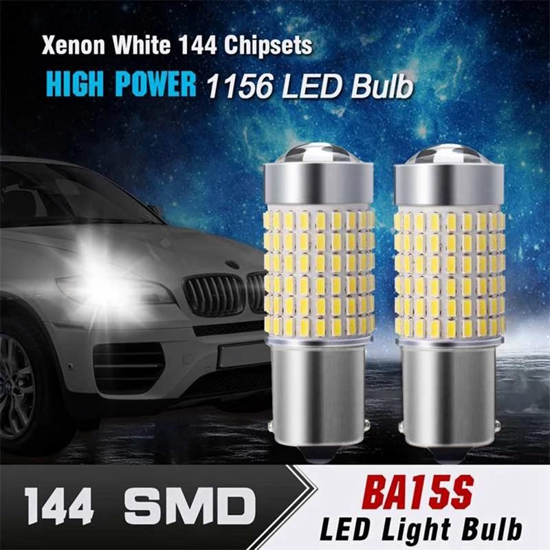

Car Headlights 2Pcs Led Light Bulbs For Cars 1156 BA15S P21W 114 SMD Tail Turn Signals DC12-24V Source