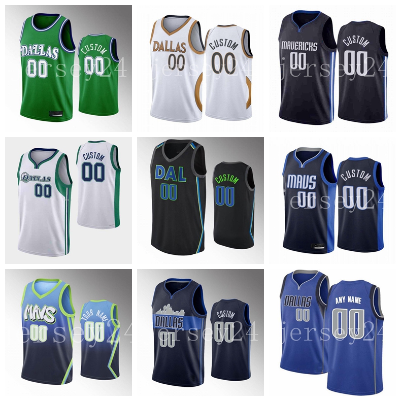

Dallas's Mavericks's Basketball Jersey Custom Luka Doncic Maxi Kleber Jalen Brunson Tim Hardaway JR Kristaps Porzingis Dwight Powell Doria