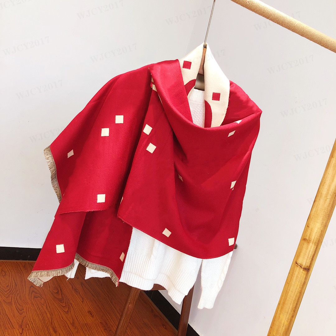 Top Luxury Christmas Scarf Ladies Cashmere Silk Fashion Women Winter Scarves Warm Designer Letters G Shawl Classic Pattern With High Quality