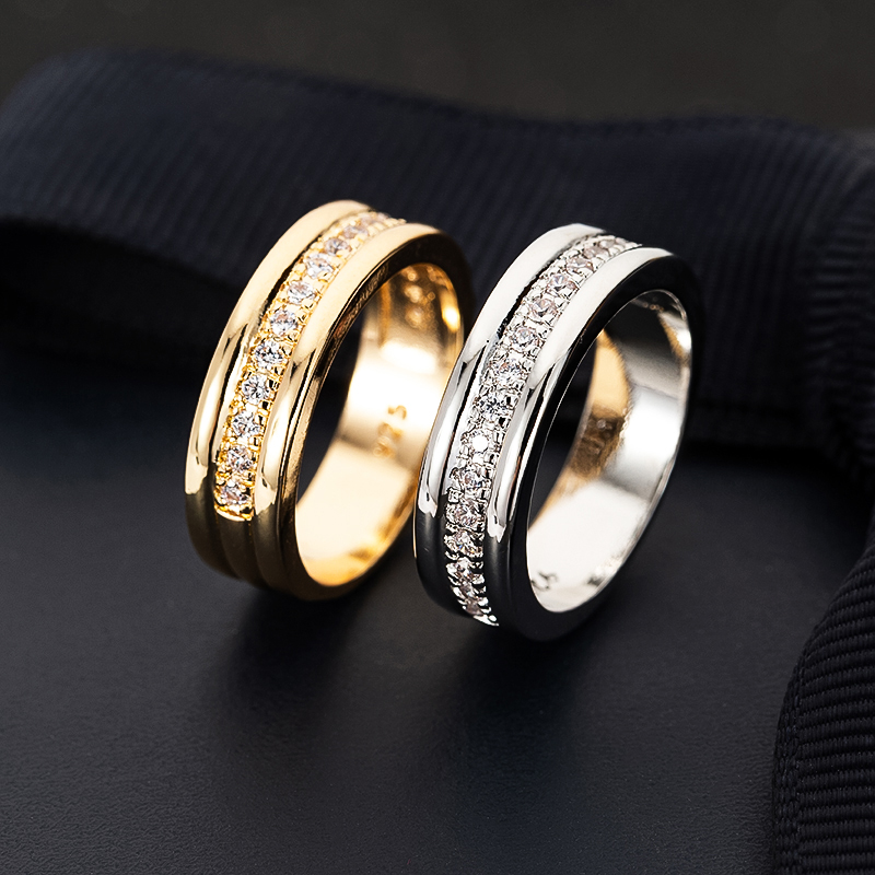 

Fashion Engagement Promise Rings For Women Vintage CZ Cubic Zircon Silver Color Couple Rings Wedding Band Jewelry Wholesale Gift