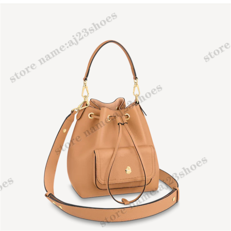 

Lockme Bucket bag Arizona Beige Crossbody Leather drawstring luxury designer bags versatility Toes M57689 Handbags, 01