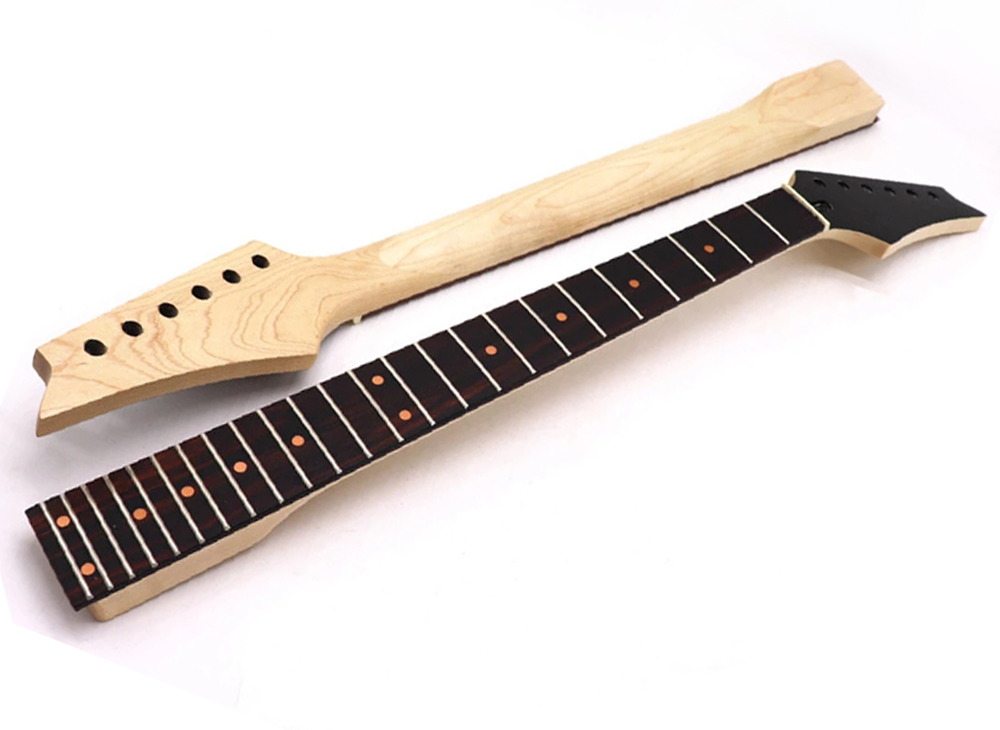 Factory Outlet-6 Strings Maple Electric Guitar Neck,24 Frets,Rosewood Fretboard.Matte Natural Wood Color,High Cost Performance-image-687317185