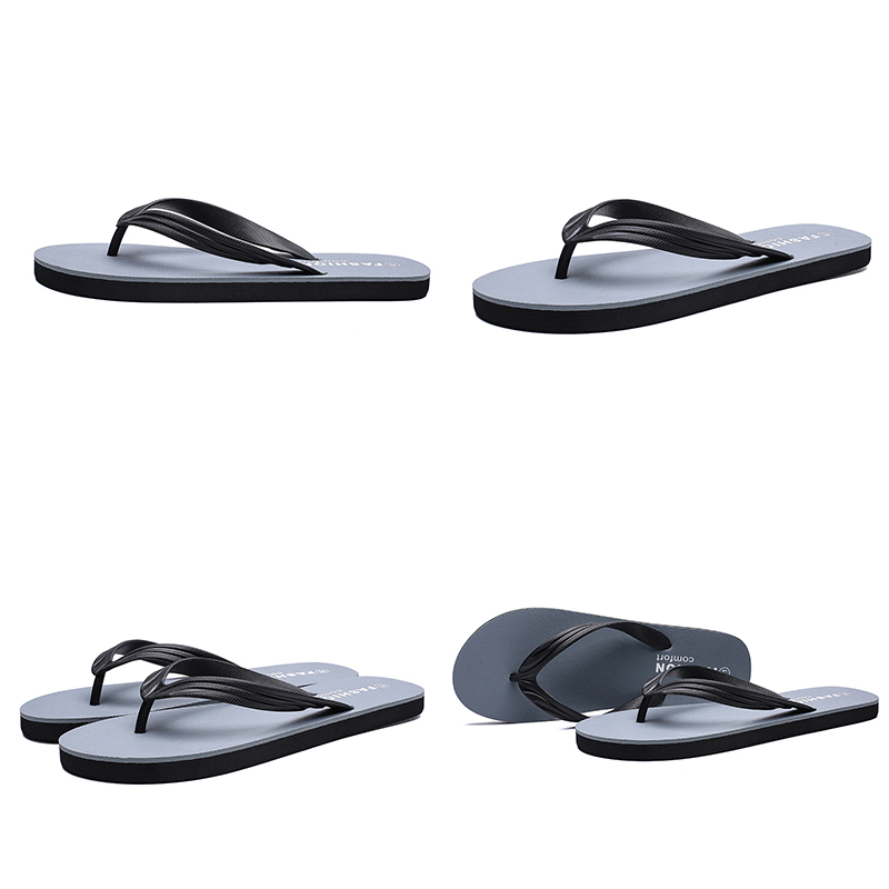 

men slide fashion slipper triple grey casual beach shoes hotel flip flops summer discount price outdoor mens slippers, # 1