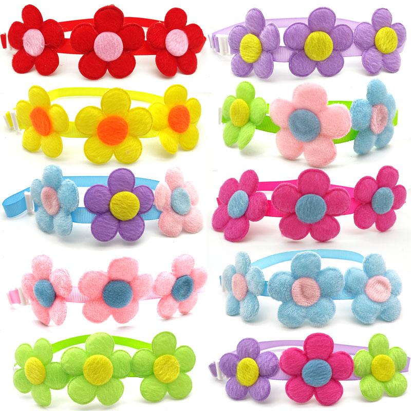 

Dog Apparel 30/50 Pcs Pets Grooming Supplies Spring Flower Style Puppy Collar Bow Ties Accessories Cute Dogs Tie Necktie