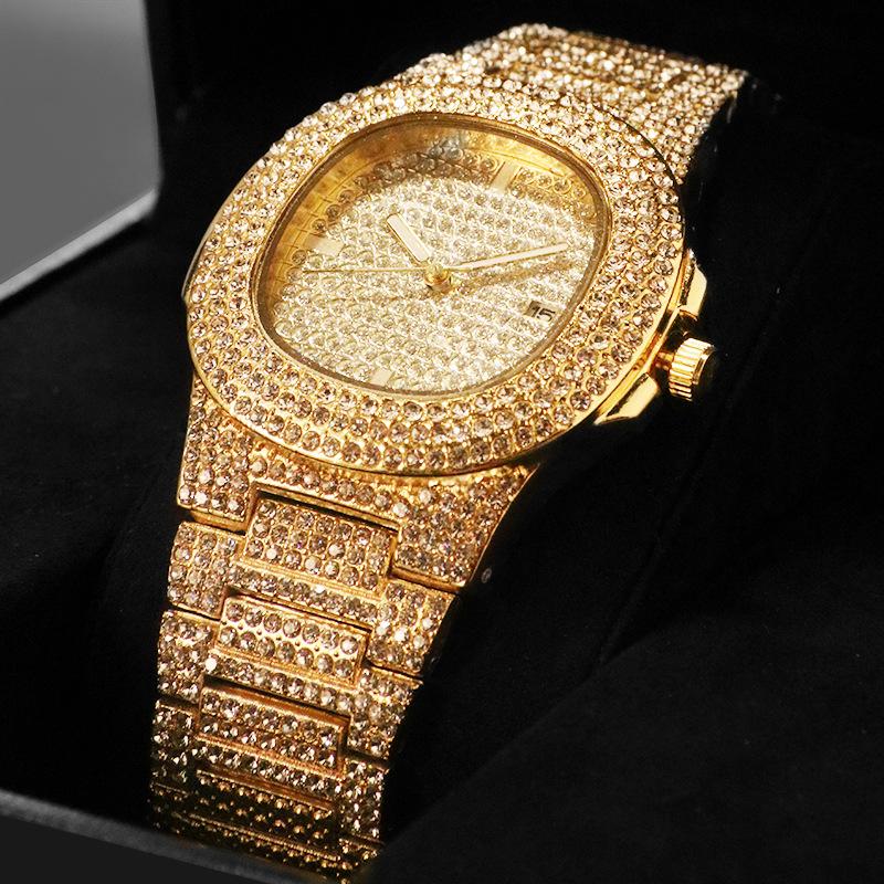 

Wristwatches Fashion Oval Starry Quartz Ladise Watches Steel Table Women Watch Rhinestone Calendar Women's Wristwatch Zegarek Damski, Black