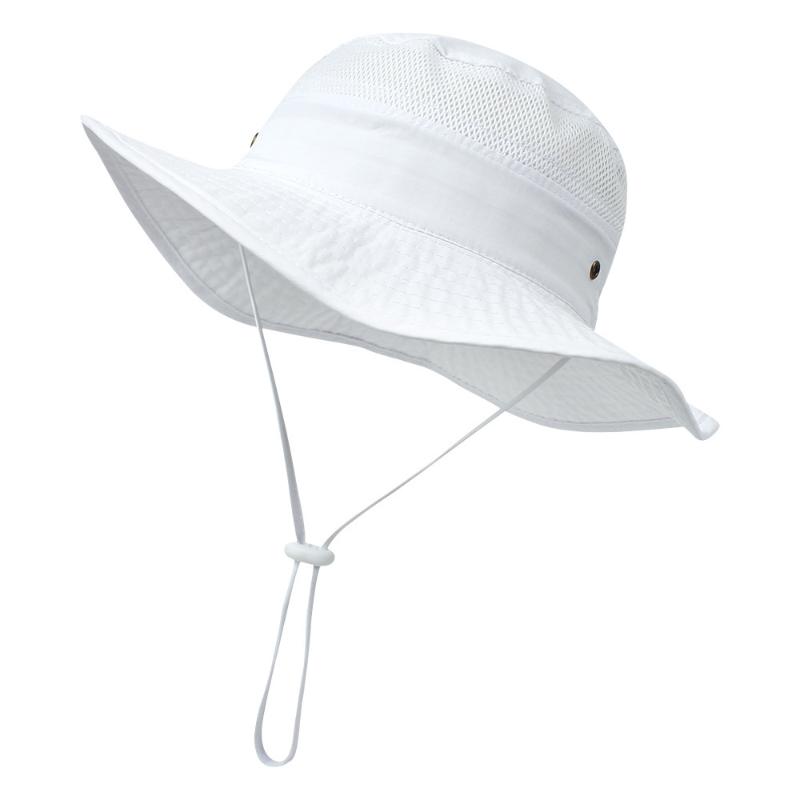 

Wide Brim Hats Baby Toddler Sun Hat Kids Breathable Bucket UV Protection Summer Play Outdoor Adjustable Beach With, Blue