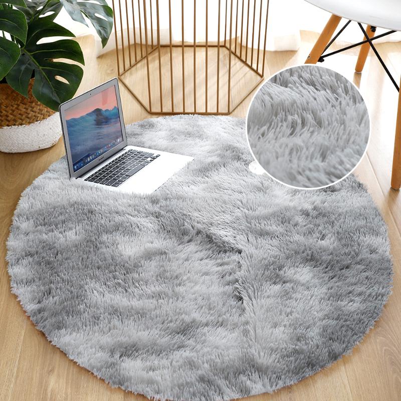 

Carpets Nordic Round Shape Living Room Carpet Child House Bedroom Plush Nonslip Can Water Wash Balcony Lounge Decorative Land Pad, 11