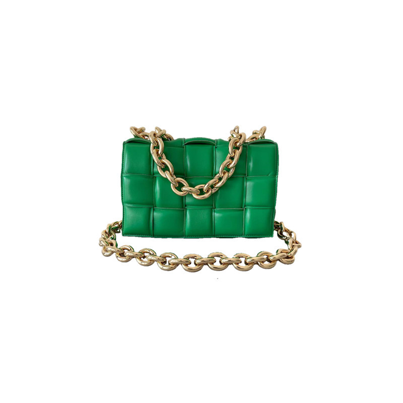 

2022 Ladies Fashion Bags Natural Street Trend Thicken Chain Shoulder Messenger Hand Woven Bag Small Square Bag, 123