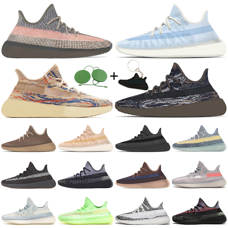 

kanye running shoes men women Mono Ice Clay Mist Ash Blue Stone Pearl MX Rock Oat Zebra Oreo Tail Light Cinder Israfil sports trainers sneakers, 36-48 static non-reflective