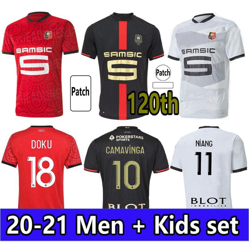 

21 22 Stade Rennais fc soccer Jerseys 120th YEAR Anniversary BOURIGEAUD Guirassy 2021 2022 special maillots de foot CAMAVINGA black shirts
