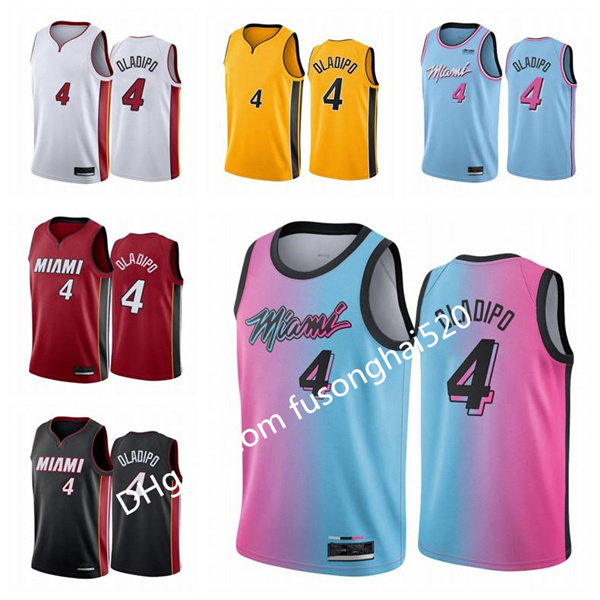 

Printed Men Women Kids 2021 Victor Oladipo Miami Heat Men Gold Earned 2021 Trade Edition Basketball Jersey, Black;red