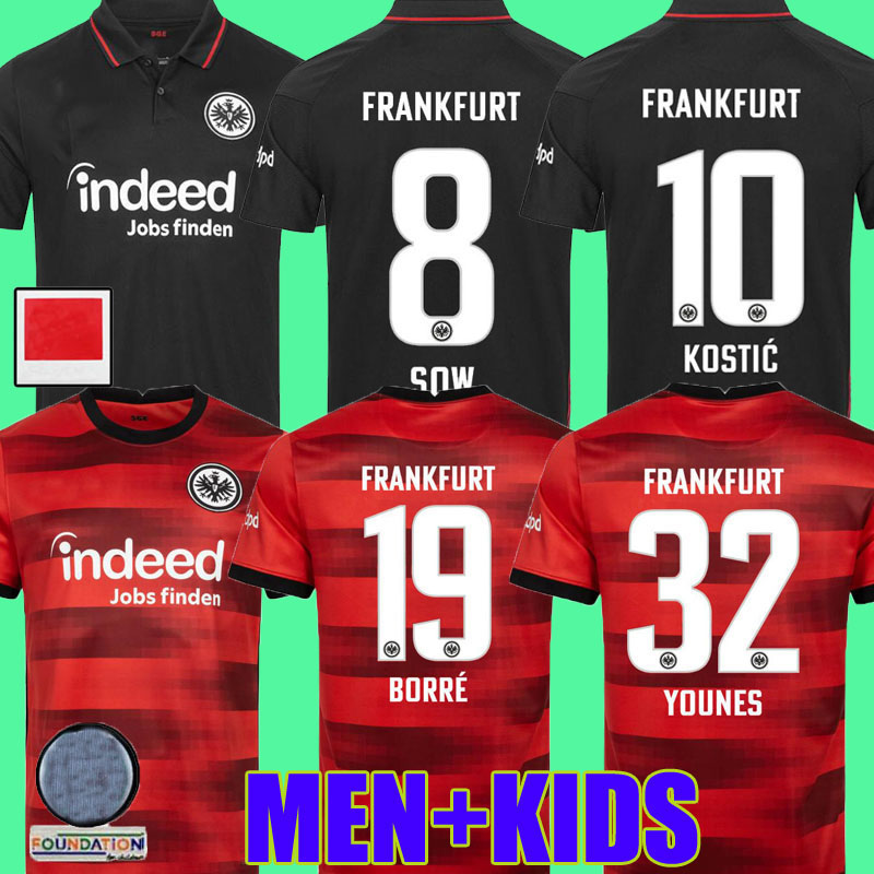 

21 22 Eintracht Frankfurt soccer jersey 2021 2022 Die Adler SOW Borré KOSTIC JOVIC Younes football uniform kids kit HASEBE KAMADA HINTEREGGER maillot de foot shirt top, Home+patch