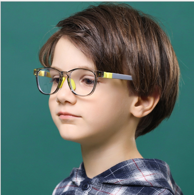 

Fast ship TRansparent children's blue-light Sunglasses silicone nose support bi-color tr90 computer goggles tide XYKF8509
