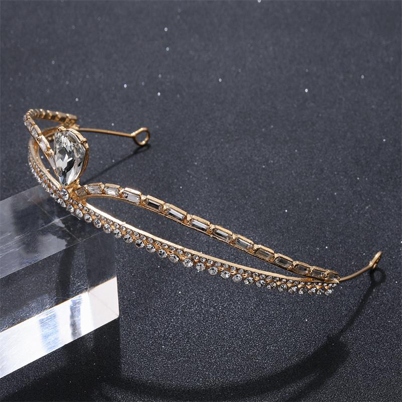 

Hair Clips & Barrettes Simple Alloy Rhinestone Bride Sparkle Crown Wedding Dress Prom Exclusive Headdress Small Styling, Golden;silver