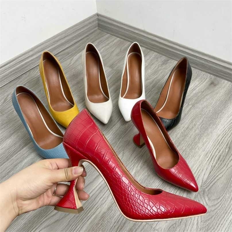 

10cm Classic Woman Pumps Wedding Shoes for Women High Heels Vegan Leather Nude Black Blue White Big Size 211029, Beige suede
