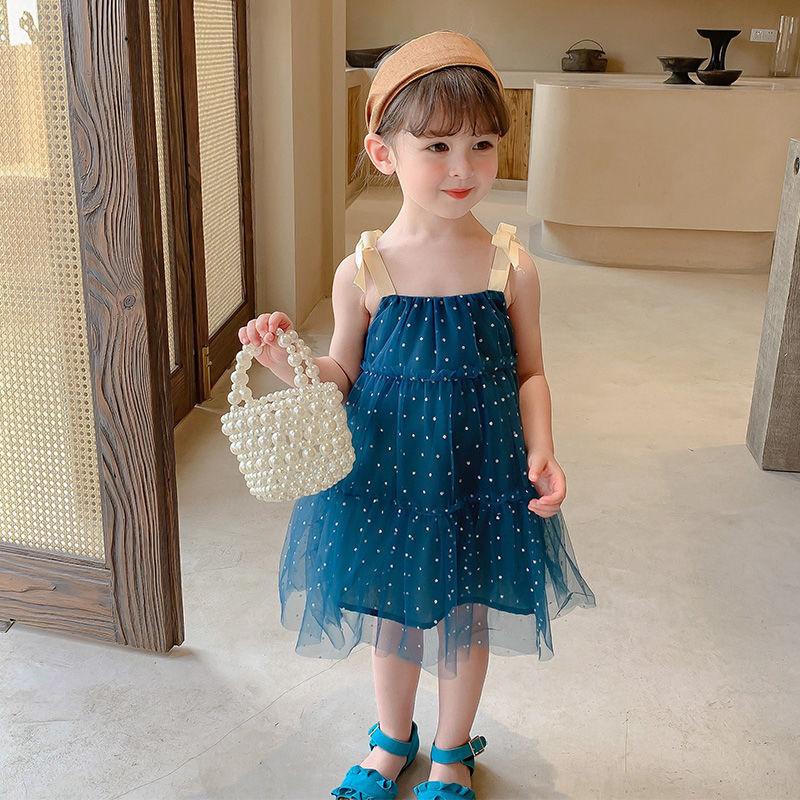 

Girl's Dresses Girls Dress Chiffon Children'S Summer 2021 Net Red Fluffy Gauze Skirt Princess Baby Foreign Style, Red;yellow