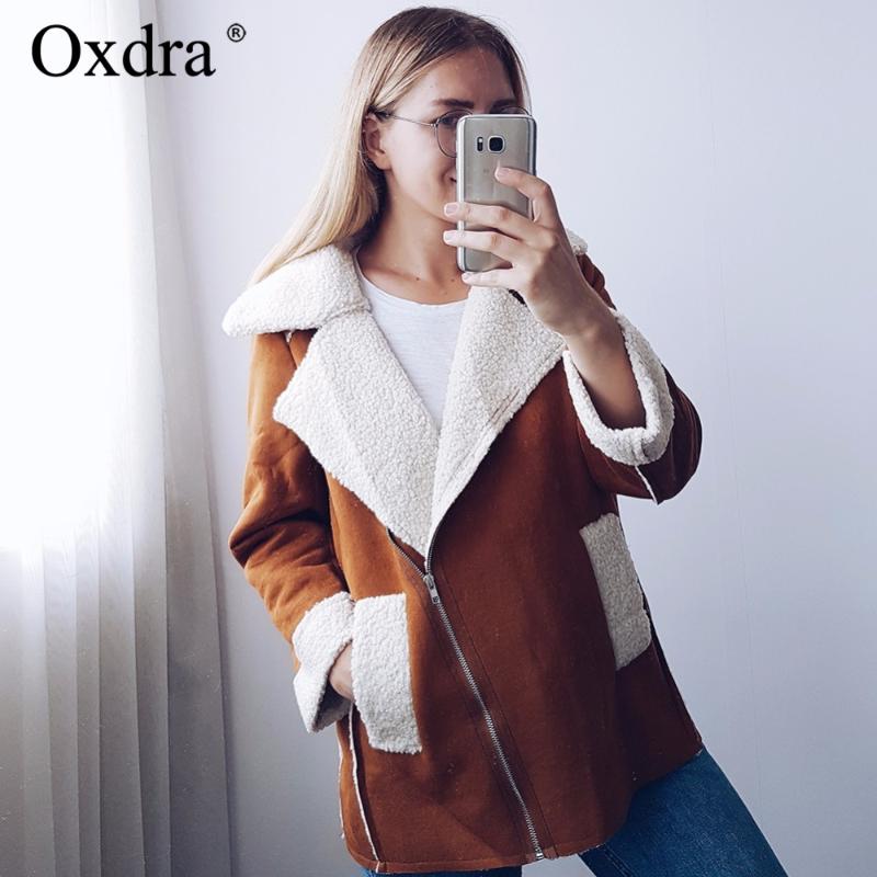 

Women's Trench Coats Oxdra Women Autumn Winter Classic Suede Outerwear Loose Clothes For Lady Turn Down Collar Womens Clothing, Tan;black
