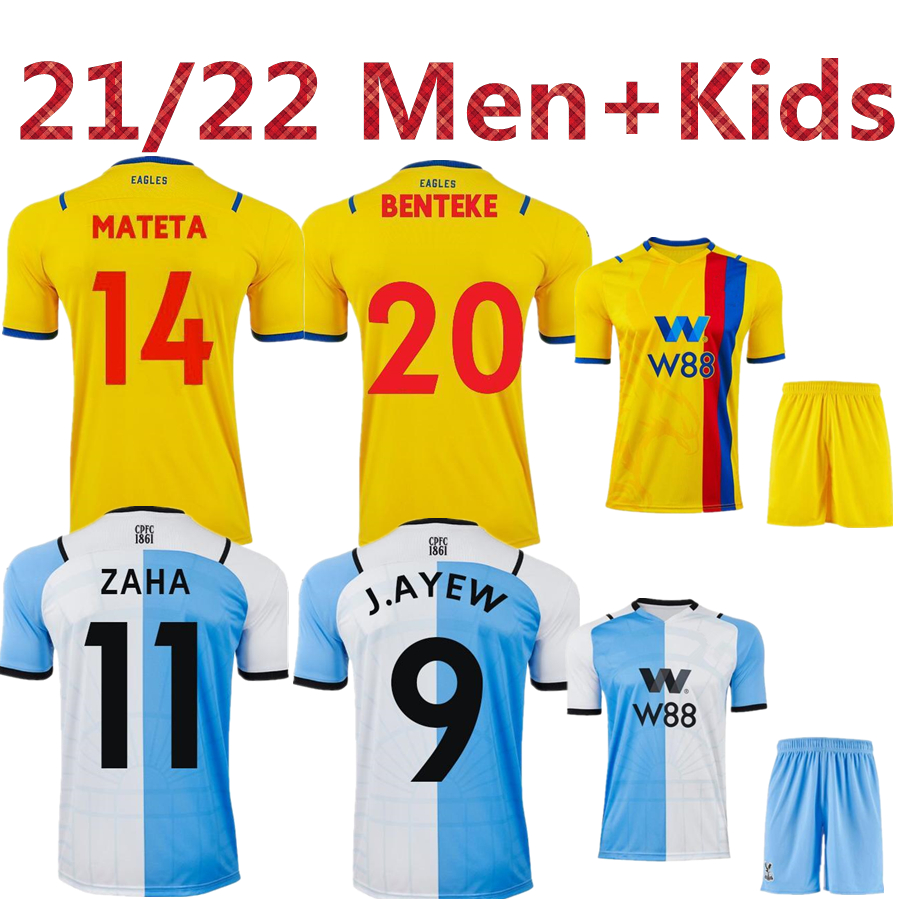 

21 22 Crystal Palace Soccer Jerseys ZAHA EZE 2021 2022 MILIVOJEVIC J.AYEW BENTEKE MATETA McARTHUR Football Shirt RIEDEWALD Mens Uniform Kids Kit, Orange
