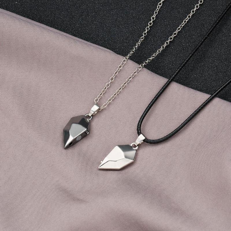 

Chains High Quality Lovers Heart Pendant Couple Strong Magnetic Necklace Lightweight Solid For Dating