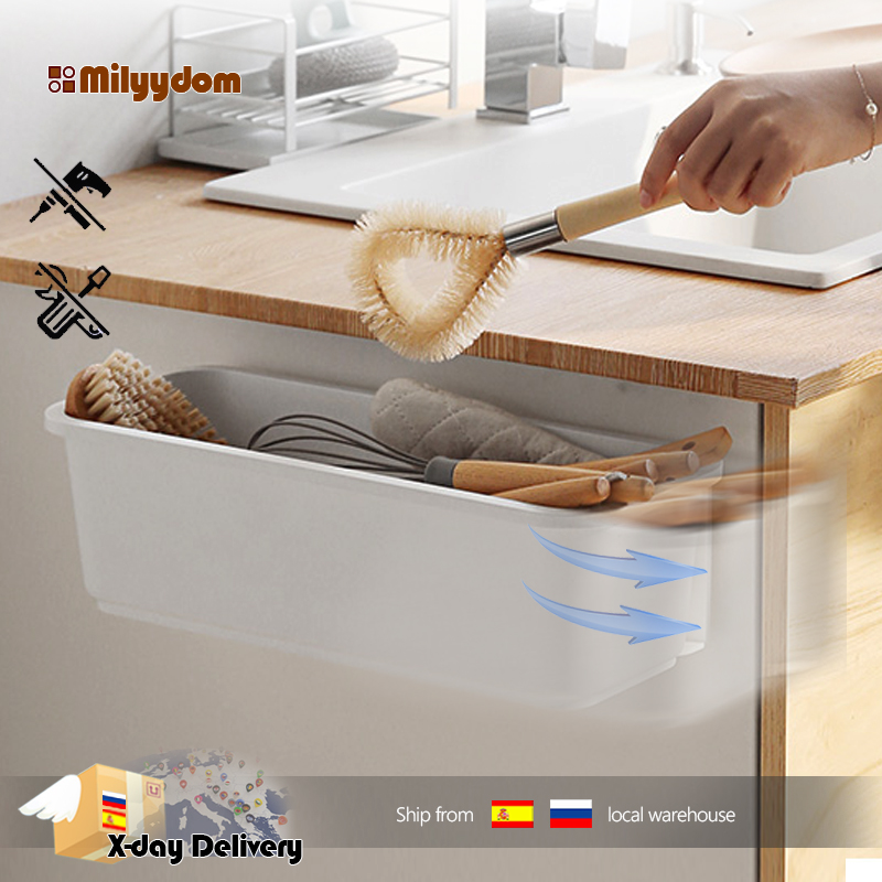 

Kitchen Organizer Wa Pastic Storage Container Box Der Rack Basket Shef For Cabinet Coset Storage Accessories