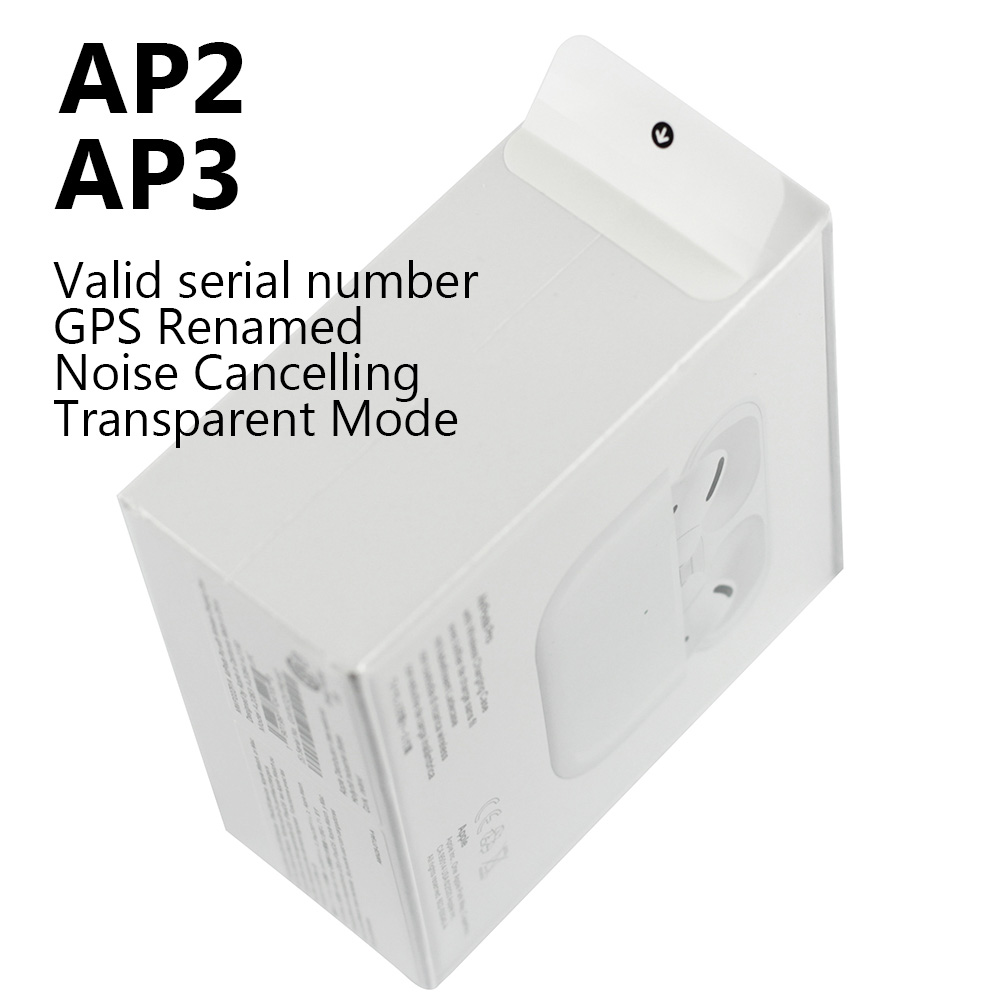 

Air Gen 3 AP3 H1 Chip Earphones Transparency Metal Hinge Wireless Charging Bluetooth Headphones pk Pods 2 AP Pro AP2 W1 Earbuds 2nd Genera, White