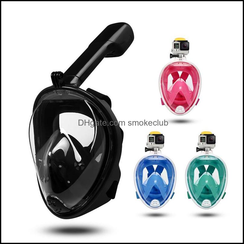 Masks Water Sports & Outdoors Lm1300 Scuba Mask Underwater Anti Fog Fl Face Snorkeling Women Men Swimming Snorkel Diving Equipment Drop Deli-image-735725945
