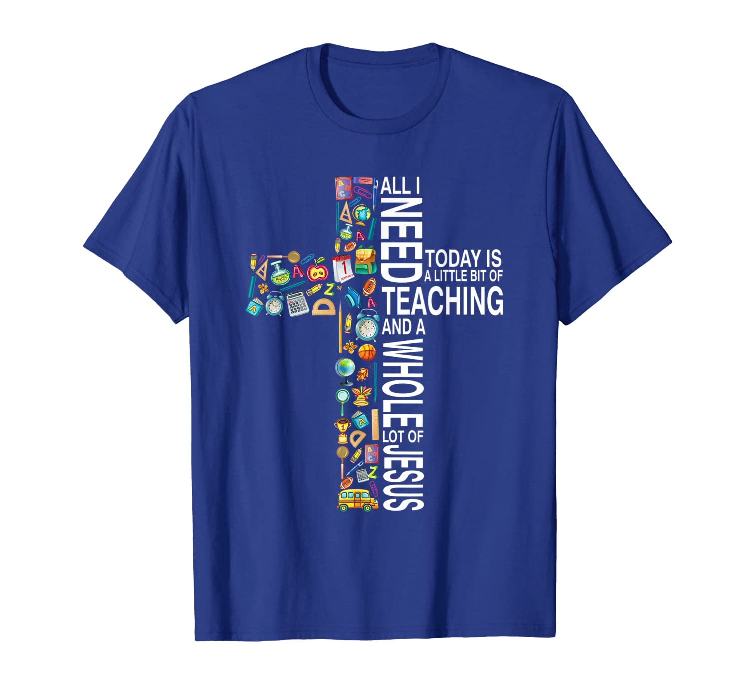 

Little Teaching Whole Jesus Cross Teacher T-shirt, White;black