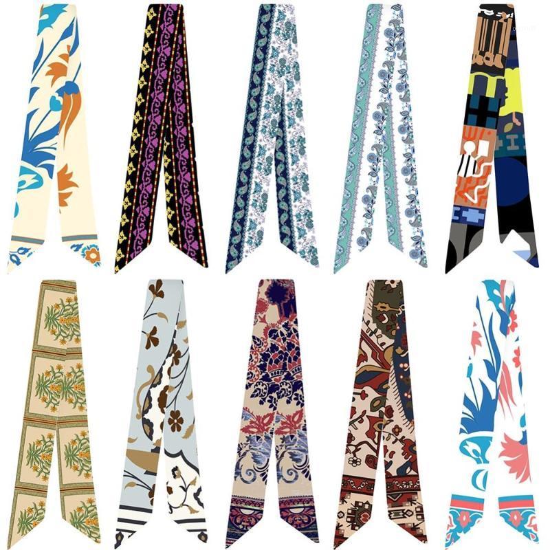 

Scarves Fashion Ethnic Geometric Printing Ever-changing Bag Handles Tied With And Small Multifunction Hand, Blue;gray