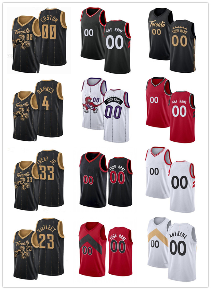75th Custom Mens Womens Toronto„Raptors„23 Fred VanVleet 4 Scottie Barnes 33 Gary Trent Jr. Pascal 43 Siakam Basketball Jerseys