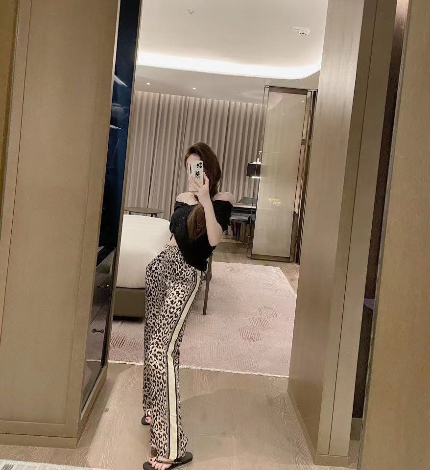 2021 Impression d'été Side High Taille Slit Large Pantalon de jambe Vente de femmes Nouveaux produits