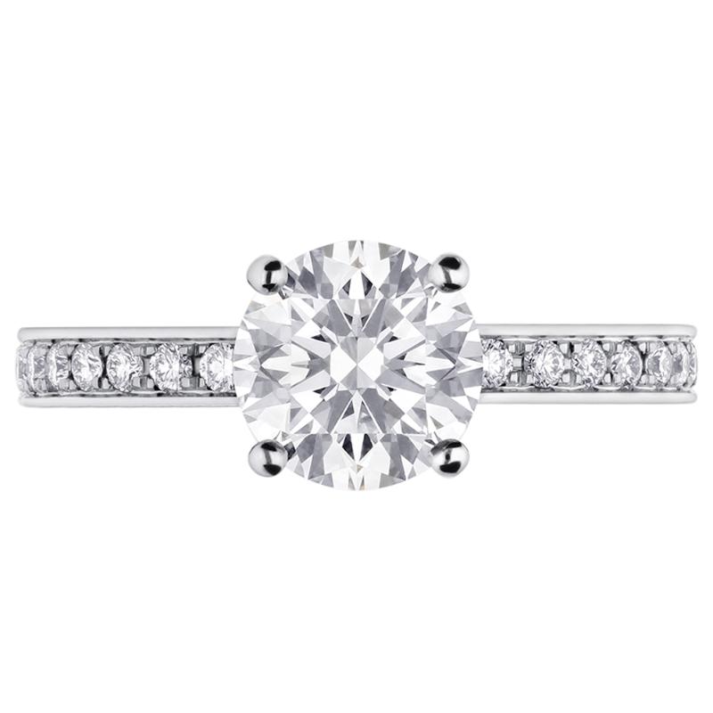 

Au750 White Gold Ring Women Wedding Anniversary Engagement Party Crown Round Moissanite Diamond Elegant Trendy Cute Cluster Rings