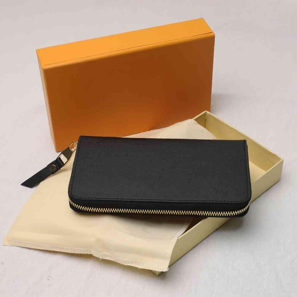 

2021 High Quality Luxurys Designers Wallets Purse Fashion Monogrames Embossing Wallet Classic Zipper Pocket Pallas Bag Card Holders Purses, Red;black