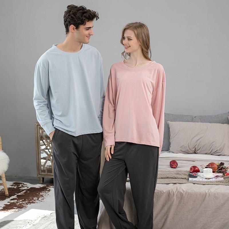 

Men's Sleepwear Men Pajama Sets Two Piece Casual Cotton Tracksuit Loose Loungewear Couple Pajamas Women Pijamas Plus Size Pyjamas, Black;brown