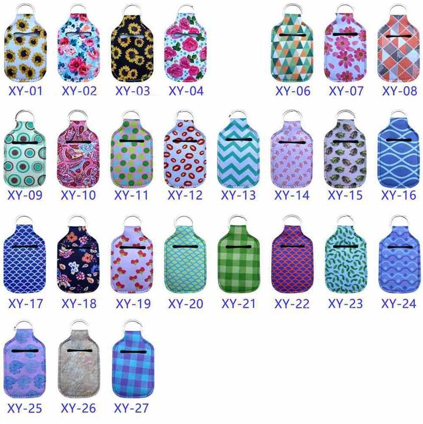 

Keychain Holder Handbag Holders Bottle Hand Lip Lipstick Holder ALSK407 Cover Neoprene Sanitizer Printing Chapstick 30ml Sanitiz Hjxbb, Red;black