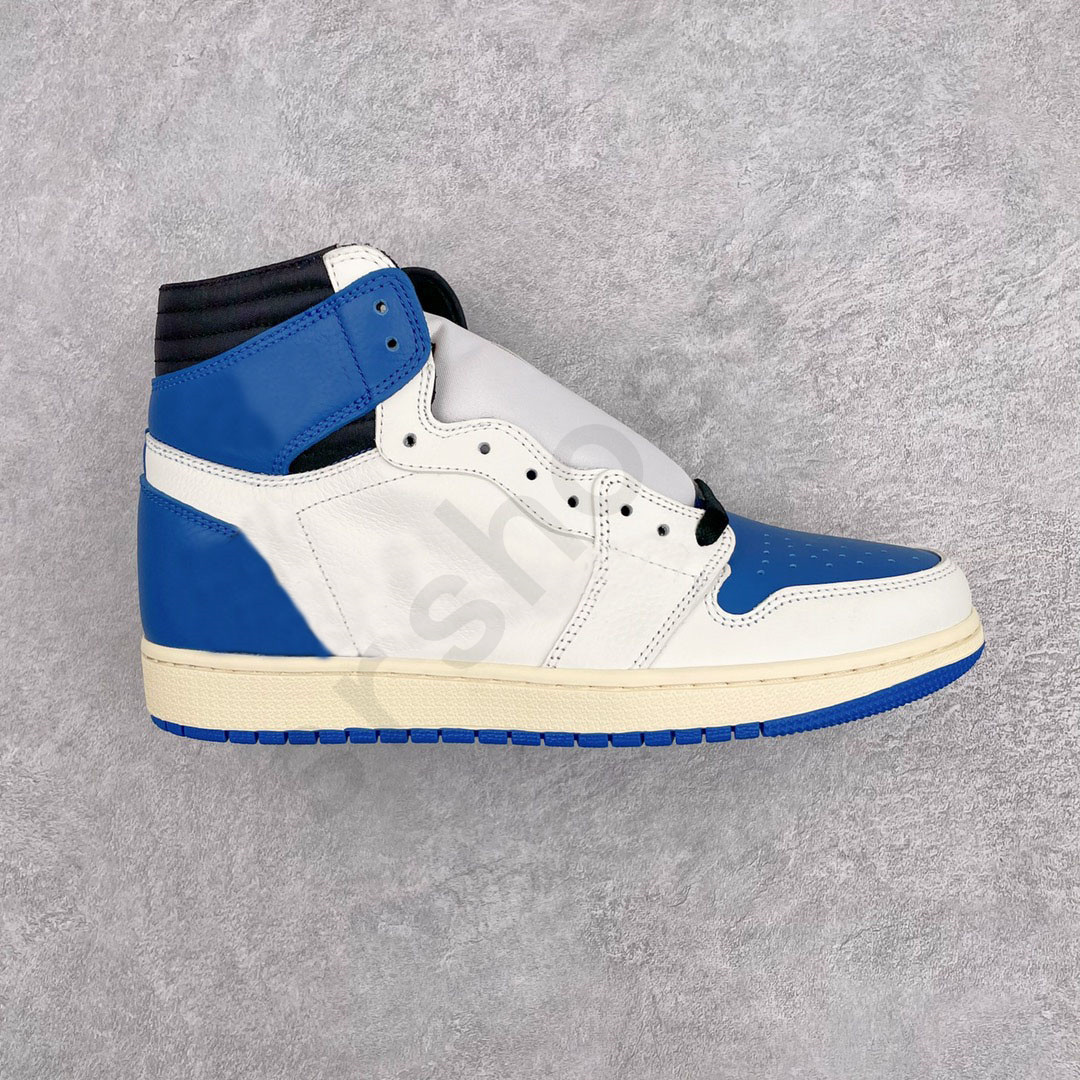 

Classical TS fragment Design 1s High OG SP Military Blue Shoes Men basketball Sneaker White Jumpman 1 Low Travi Sneakers Rubber Sole Sports Trainers Size 40-46, Other