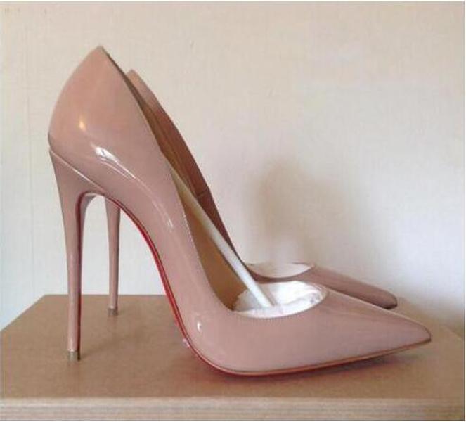 

Wholesale new 2019 Fashion luxury designer women shoes, patent leather pointy stilettos with Red Bottom hi KBU Size 5 14 LOUBOUTIN CHRISTIAN, Blue