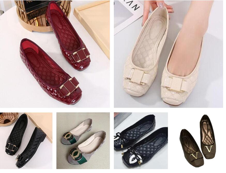 

2021 Women single shoes Fashion Luxury round head Shoes Brand High Quality Moccasins Flat Casual Shoes size 35~42, Picture4