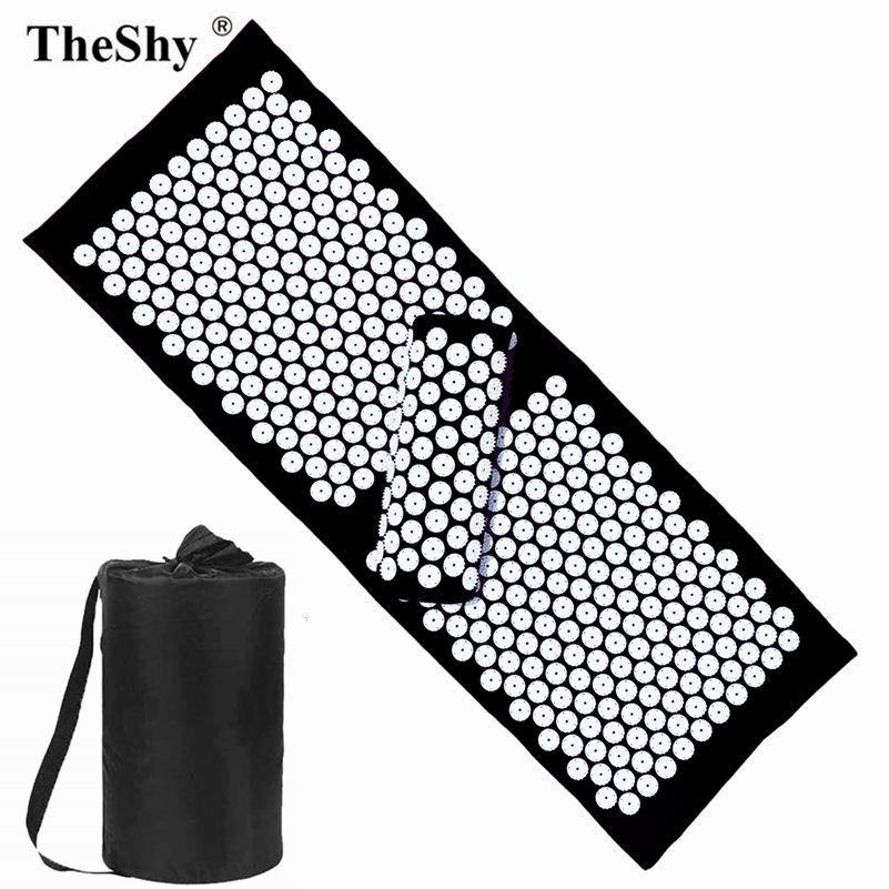 

125x43cm Massage Cushion Yoga Acupressure Mat and Pillow Set Neck Back Foot Massager Pain Stress Relief Acupuncture Mat