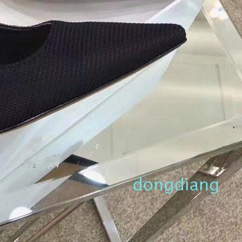 

Fashion- High heeled sandals sexy Designer luxury heels shoes Letter woman shoe 42, Black cloth [6cm]