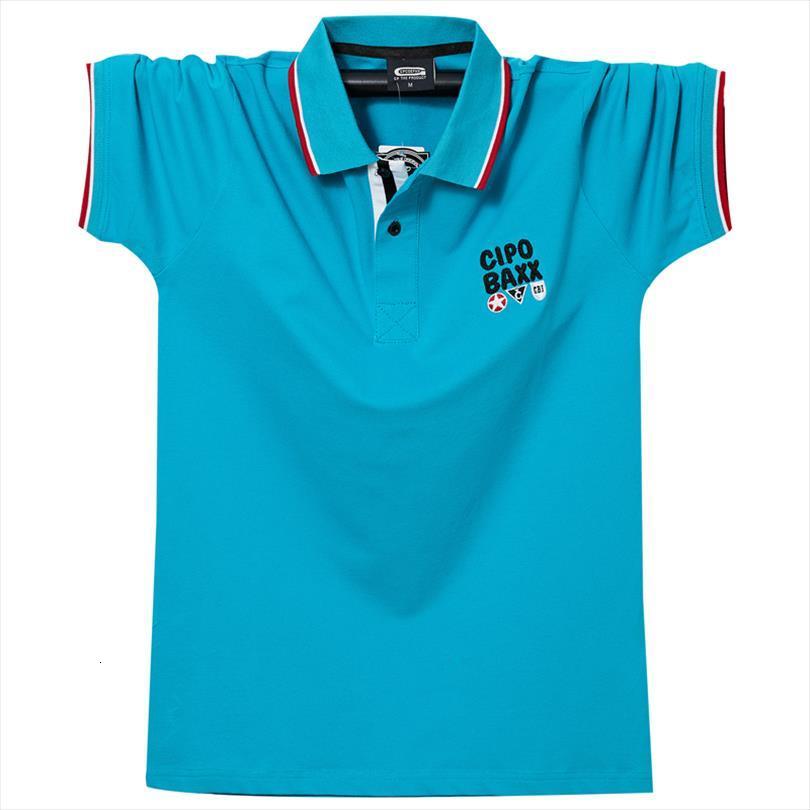 

shan bao cotton stretch men polo loose short sleeved shirt summer classic style embroidery brand office casual, White;black