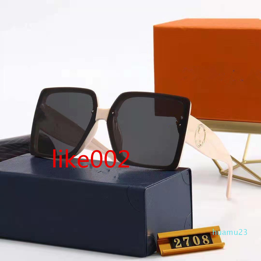 

2021 Mens Woman Designers Sunglasses Luxury Sunglasses Designers Glass Glasses 2708 Model , 5 Colors Optional High Quality Glasses AA1, White;black