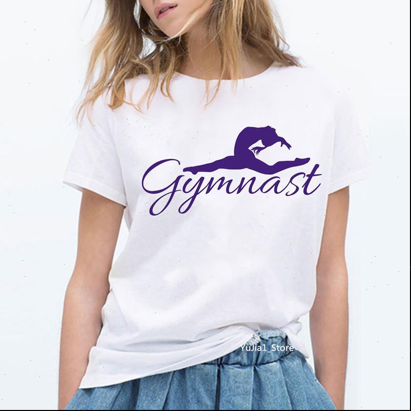 

summer watercolor ballet dancer printed women t shirt girl white kawaii gymnastics dance lover tee femme