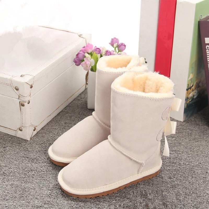 

2021 Kids Snow Boots Winter Shoes Genuine Leather Boots for Children Toddler Footwear Kids Shoes pour enfants, Brown