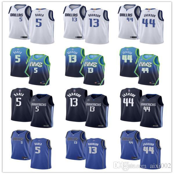 

MensÂ WomensÂ Youth Dallas Mavericks 13 Jalen Brunson 5 Jose Juan Barea 44 Justin Jackson White Blue custom BasketballÂ Jerseys, Black;red