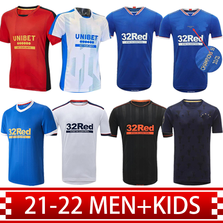 

2021 Rangers 150th Anniversary Soccer Jerseys Glasgow 21 22 DEFOE HAGI BARKER MORELOS SPECIAL 2022 CHAMPIONS 55 Football Shirts Men + kids kits, Llz0017